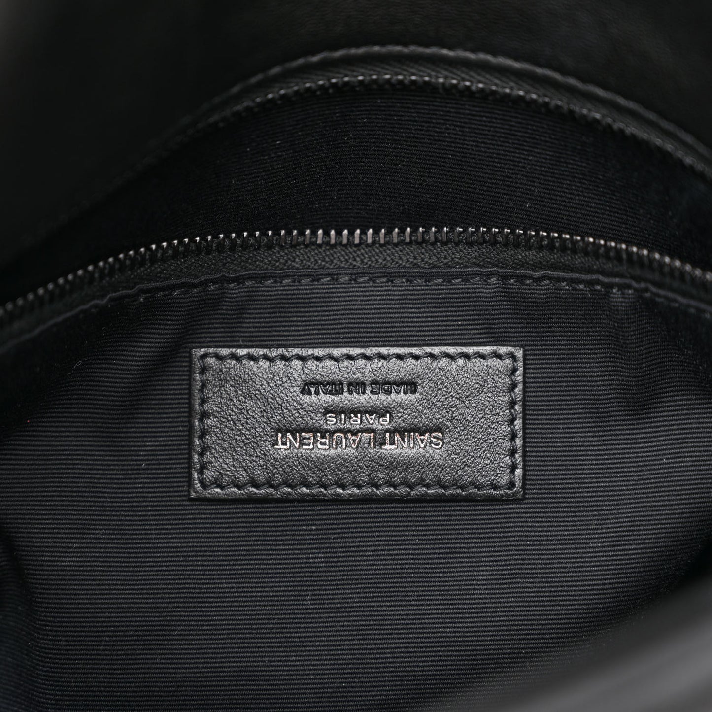 Lambskin Quilted Monogram Monochrome Small Loulou Puffer Chain Satchel Black