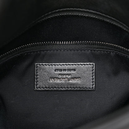 Saint Laurent Lambskin Quilted Monogram Monochrome Small Loulou Puffer Chain Satchel Black 5 of 10