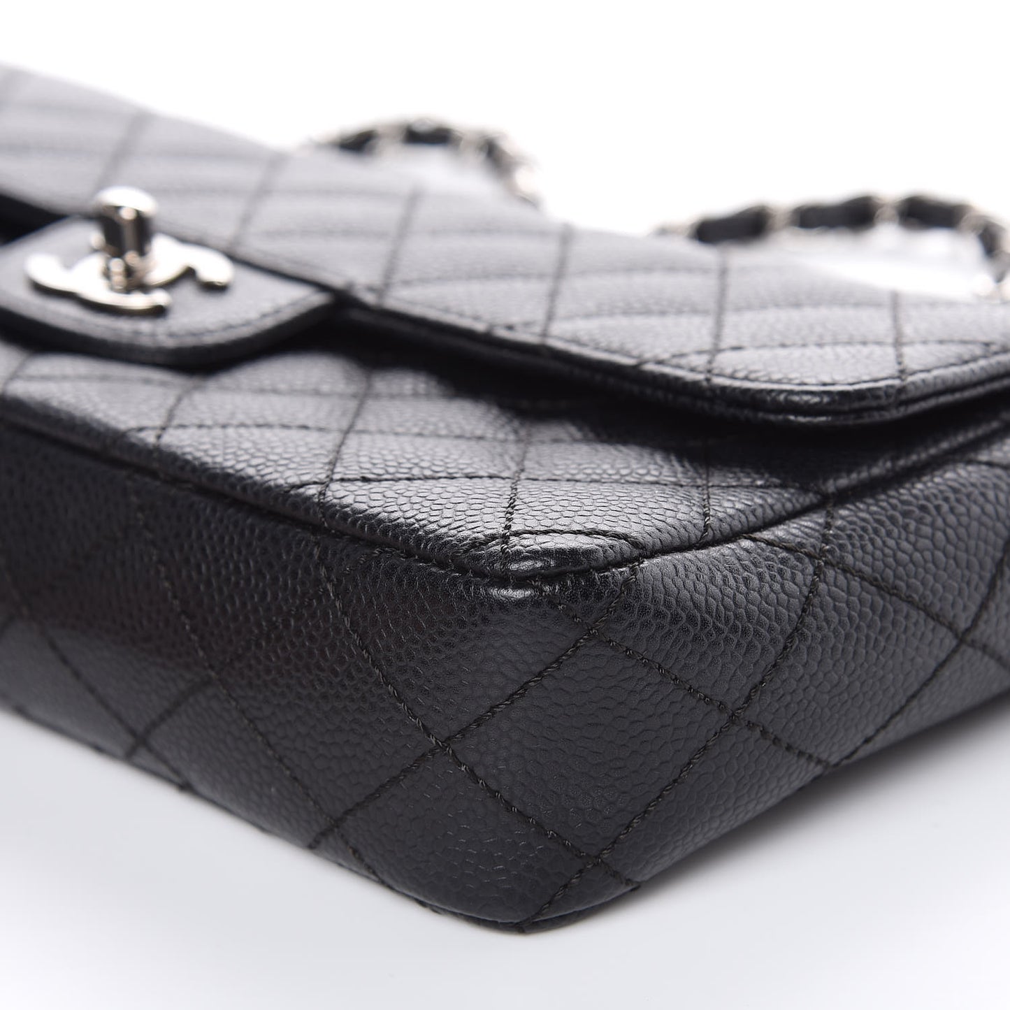 Caviar Quilted East West Flap Black