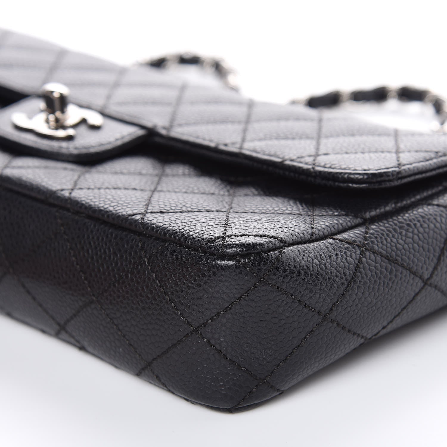 Chanel Caviar Quilted East West Flap Black 9 of 9