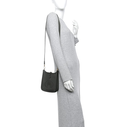 Hermes Taurillon Clemence Evelyne TPM Vert De Gris 2 of 10