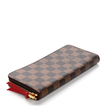 Louis Vuitton Damier Ebene Clemence Wallet Cherry 4 of 9
