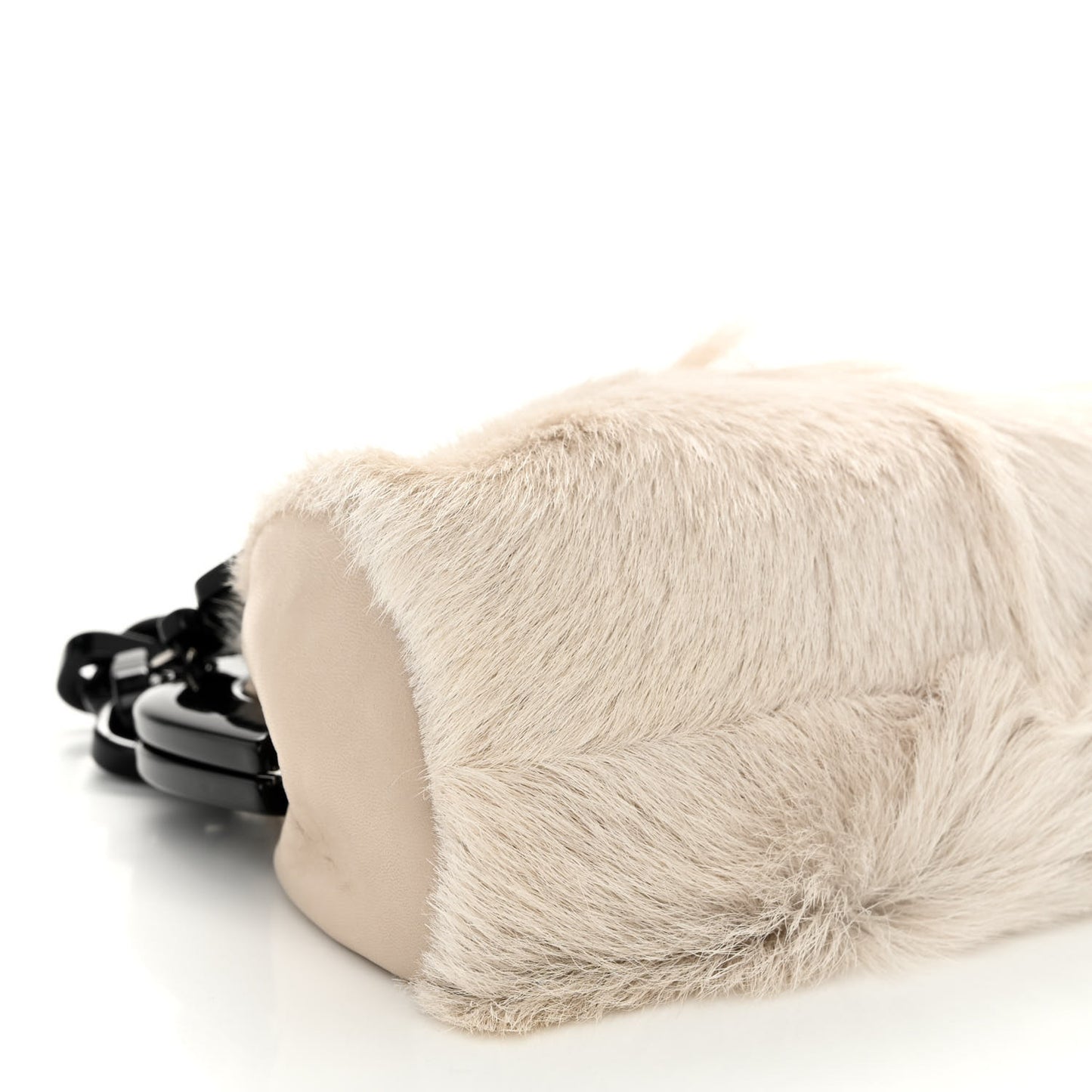 Rabbit Fur N°5 Frame Bag Beige