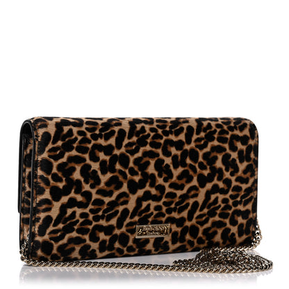 Jimmy Choo Ponyhair Mini Madeline Wallet On Chain Leopard Natural 3 of 12
