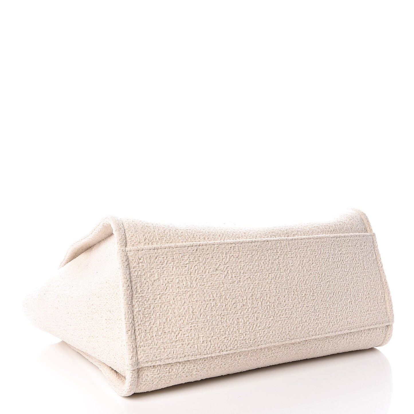 Lurex Boucle Medium Deauville Tote White