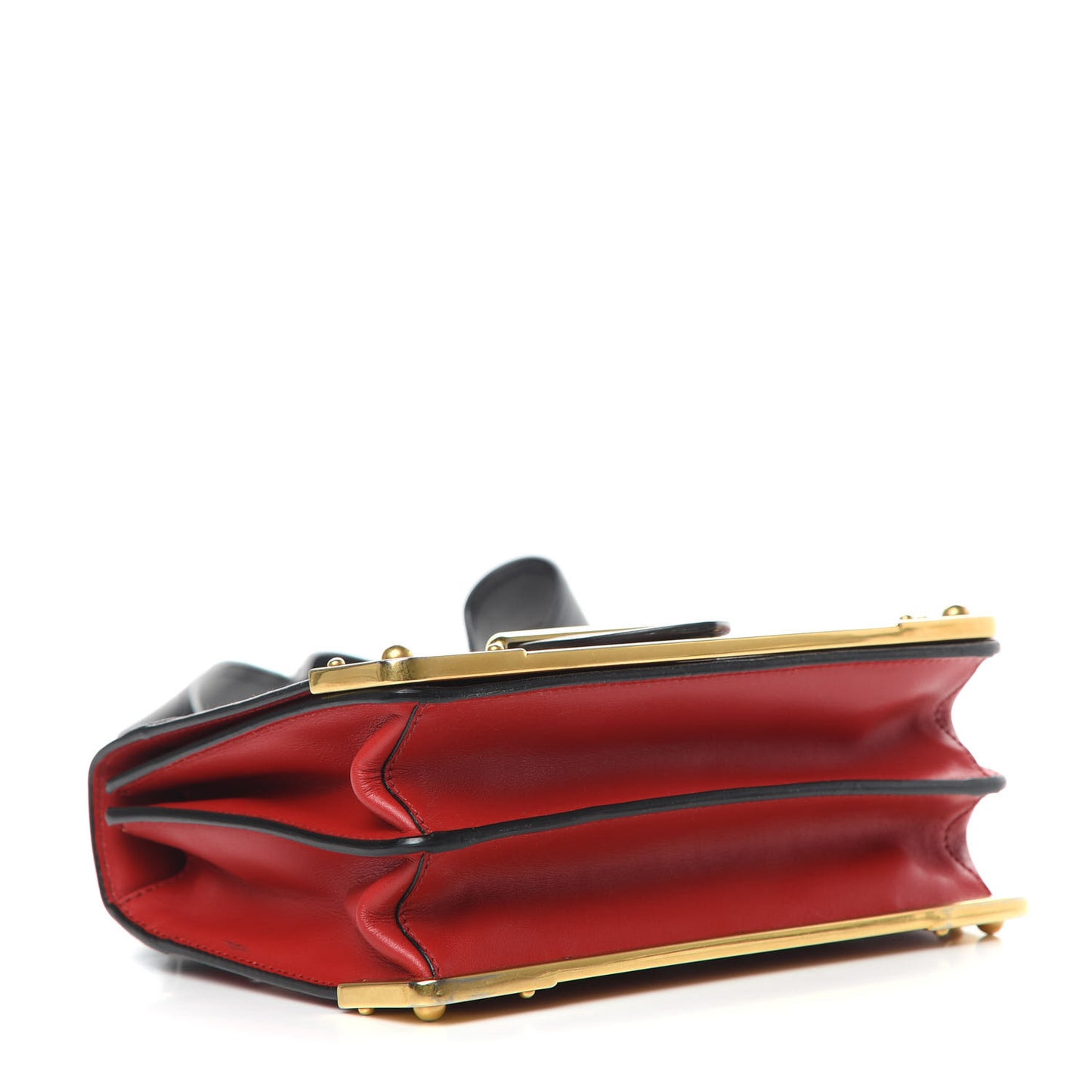 City Calfskin Saffiano Cahier Bag Fuoco Black
