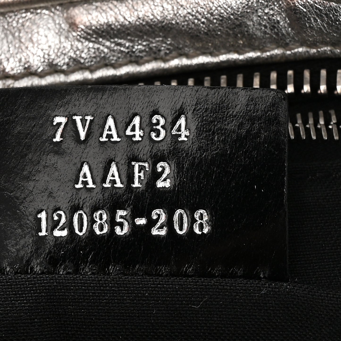 Vitello Catalan Mirror FF 1974 Embossed Belt Bag Argento