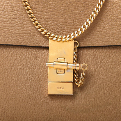 Chloe Grained Lambskin Mini Drew Shoulder Bag Nut 9 of 9