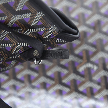 Goyard Goyardine Saint Louis Claire Voie GM Black Purple 7 of 11