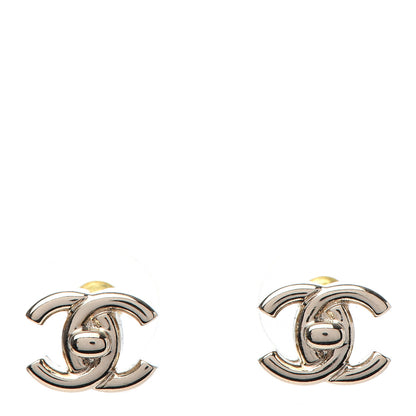 Chanel Metal CC Turnlock Earrings Gold 1 of 5