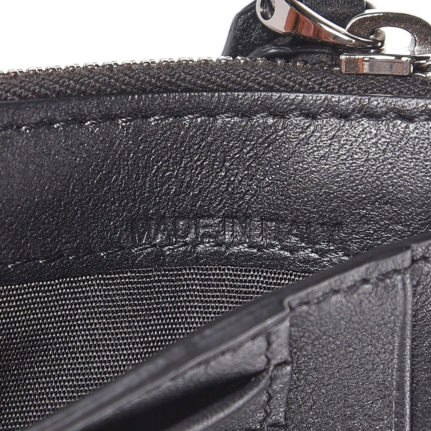 Vitello Rockstud Coin Case Card Holder Black