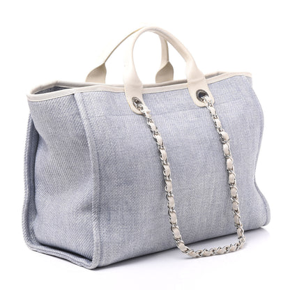Chanel Canvas Medium Deauville Tote Light Blue 2 of 11