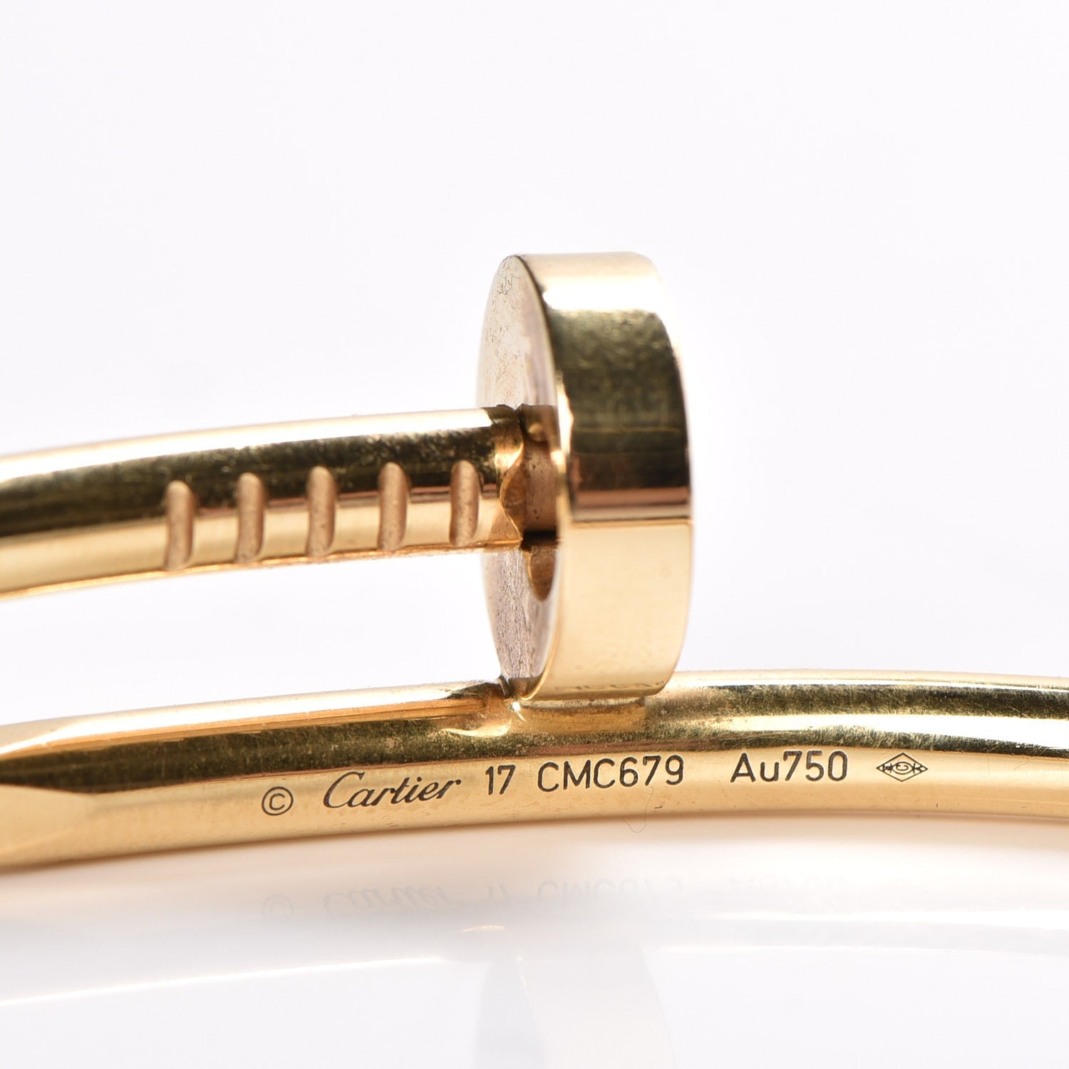Cartier 18K Yellow Gold Juste Un Clou Bracelet 17 4 of 6