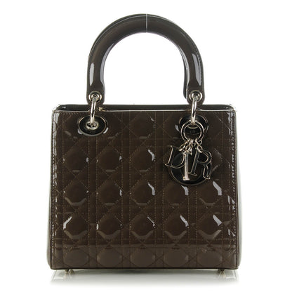 Christian Dior Patent Cannage Medium Lady Dior Olive 1 of 7