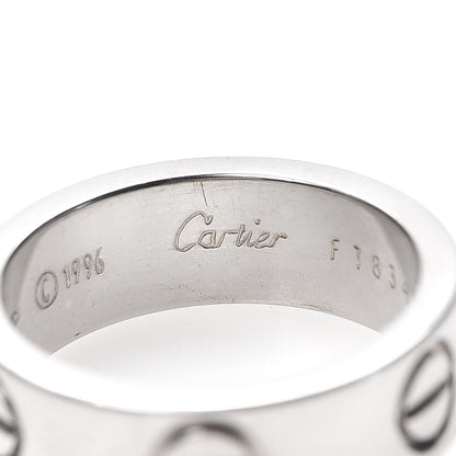 Cartier 18K White Gold 5.5mm LOVE Ring 47 4 5 of 6
