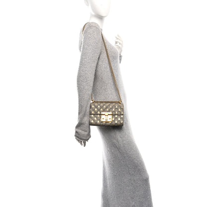 Gucci GG Supreme Monogram Bees Small Padlock Shoulder Bag Black 2 of 13