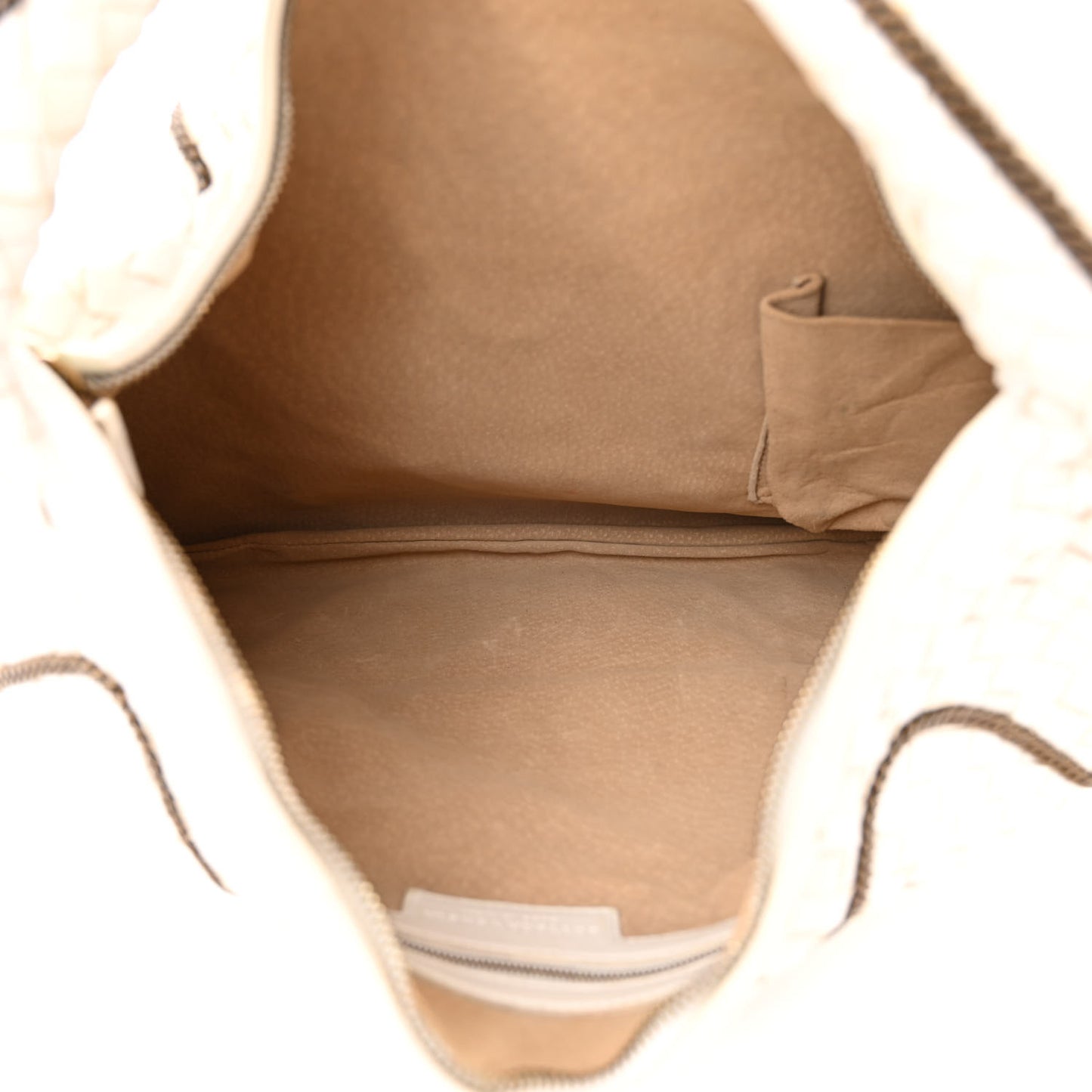 Nappa Intrecciato Medium Veneta Chain Hobo White