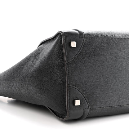 Celine Drummed Calfskin Mini Luggage Black 10 of 17