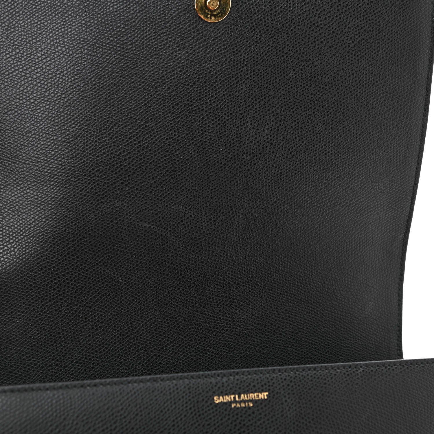 Saint Laurent Textured Calfskin Medium Classic Monogram Universite Bag Black 10 of 10
