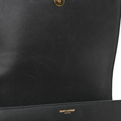 Saint Laurent Textured Calfskin Medium Classic Monogram Universite Bag Black 10 of 10