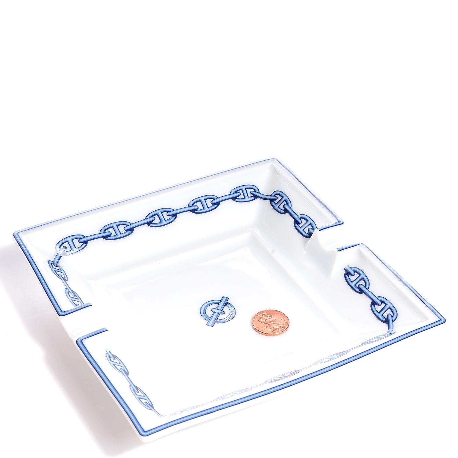 Hermes Printed Porcelain Chaine D'Ancre Ashtray 8 of 8