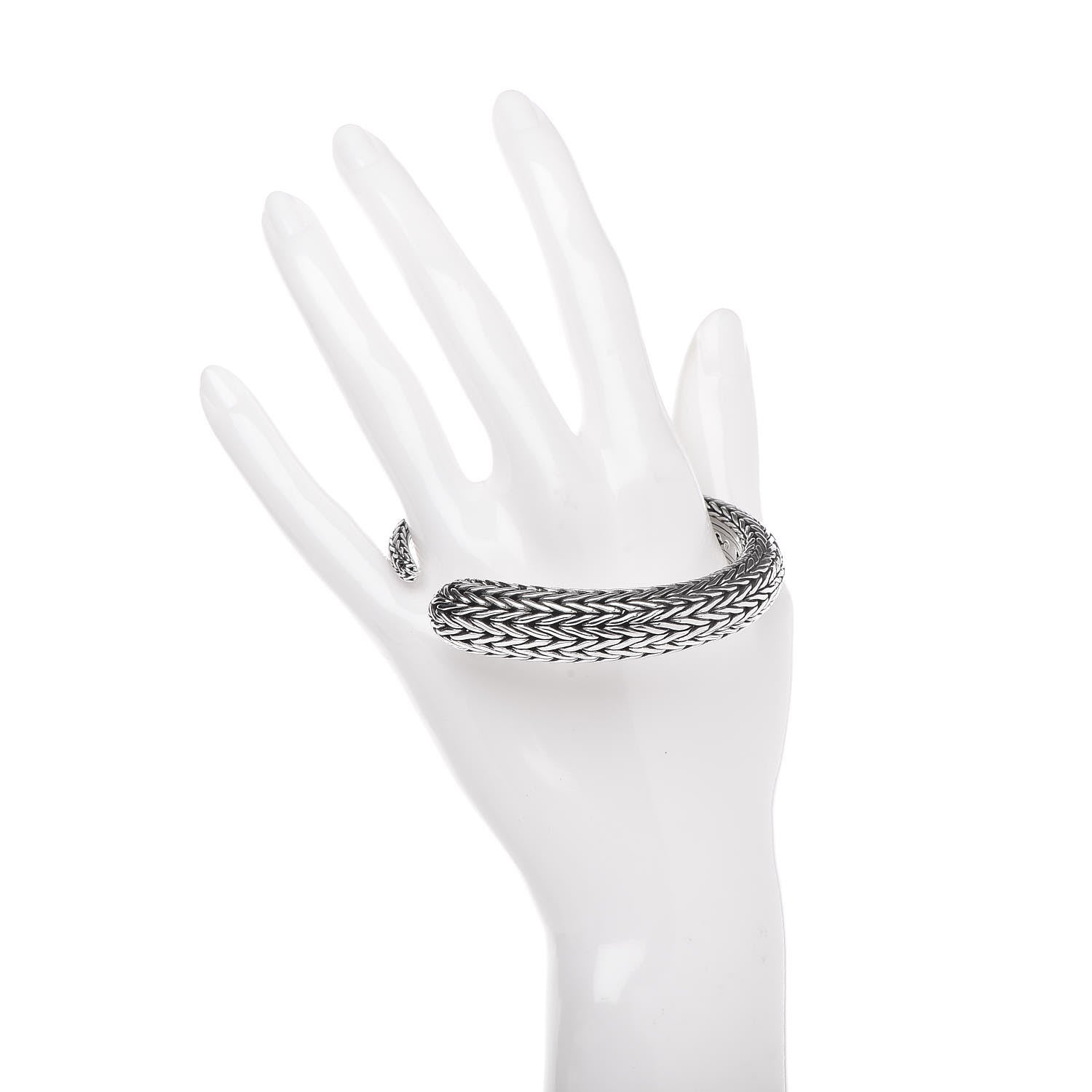 John Hardy Sterling Silver Classic Chain Hinged Bangle 2 of 8