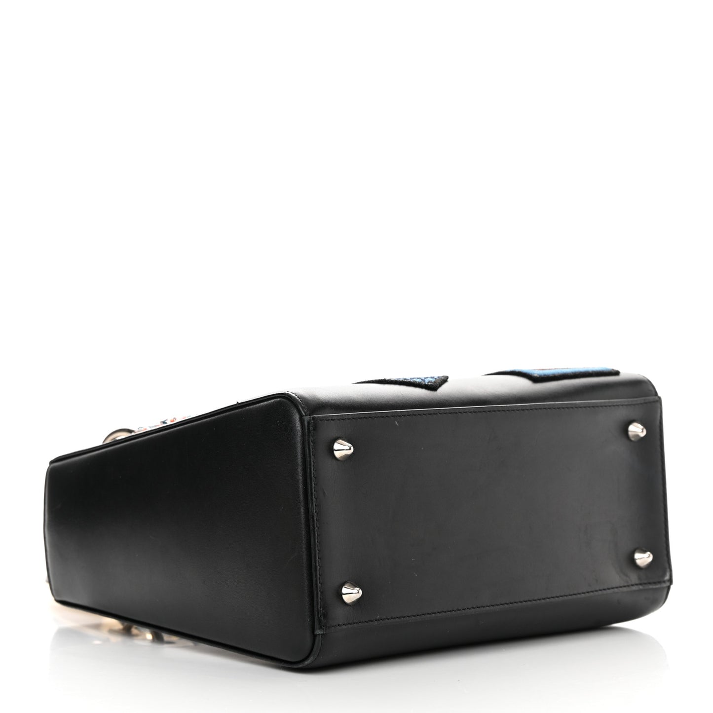 Smooth Calfskin Medium Lucky Badges Lady Dior Black