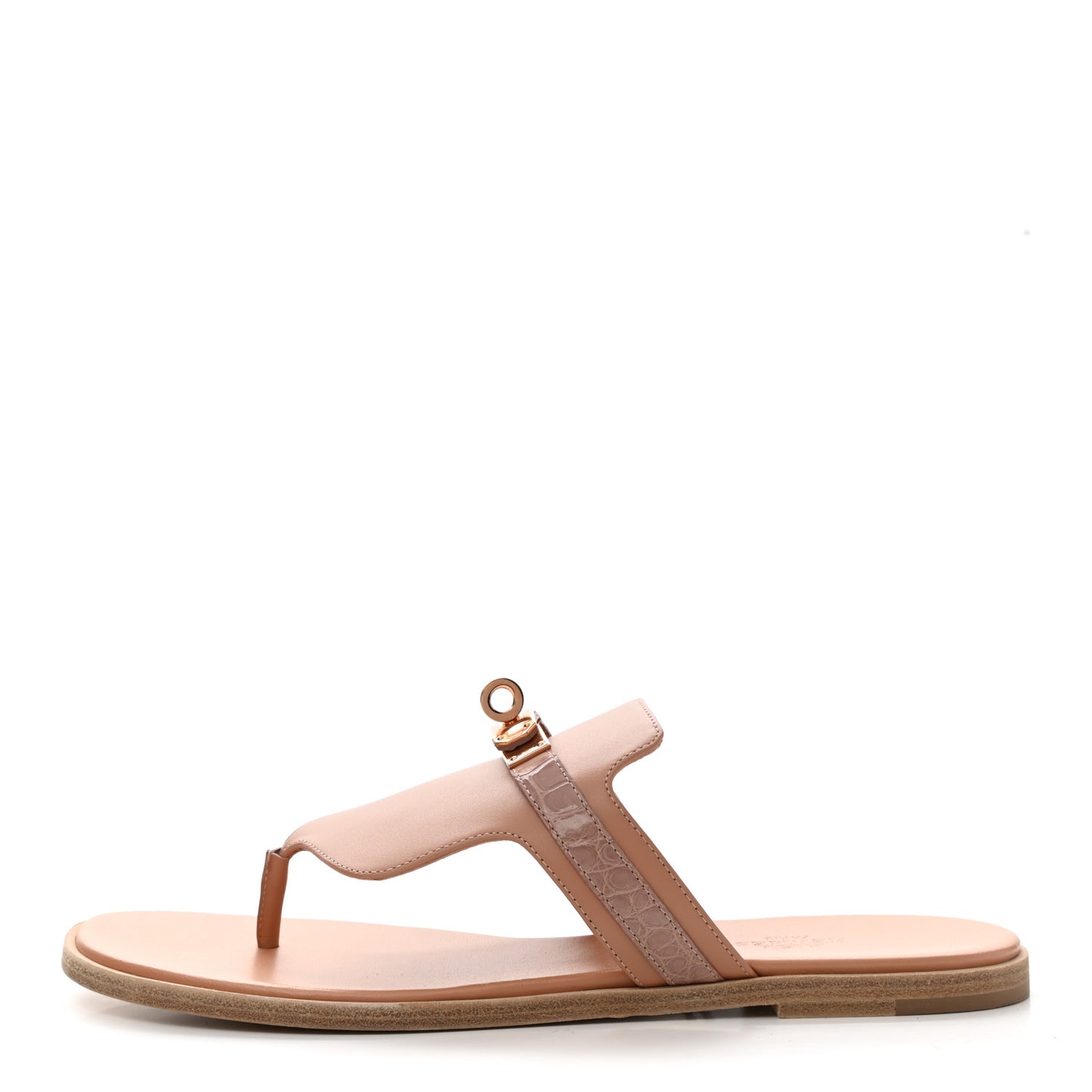 Calfskin Alligator Womens Elixir Sandals 38 Beige Macrame
