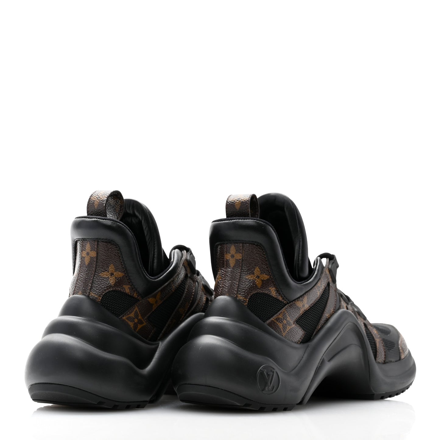 Calfskin Patent Monogram LV Archlight Sneakers 38.5 Black