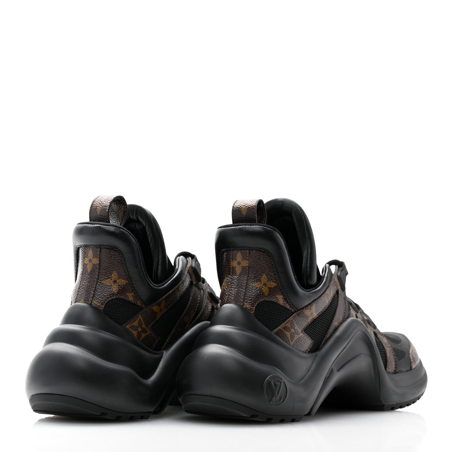 Louis Vuitton Calfskin Patent Monogram LV Archlight Sneakers 38.5 Black 4 of 10