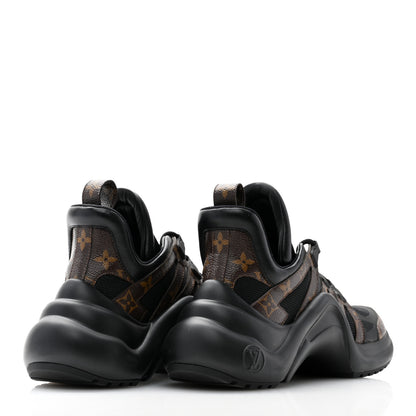 Louis Vuitton Calfskin Patent Monogram LV Archlight Sneakers 38.5 Black 4 of 10