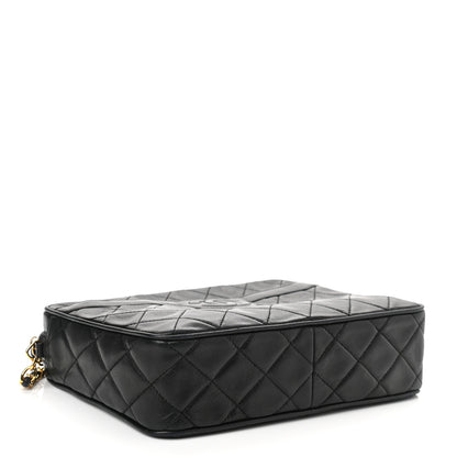 Chanel Lambskin Quilted CC Tassel Camera Case Black 4 of 11