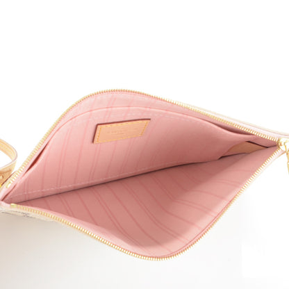 Louis Vuitton Damier Azur Neverfull MM GM Pochette Rose Ballerine 5 of 7