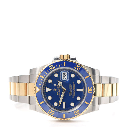 Rolex Stainless Steel 18K Yellow Gold 40mm Submariner Date Watch Royal Blue 116613LB 2 of 7