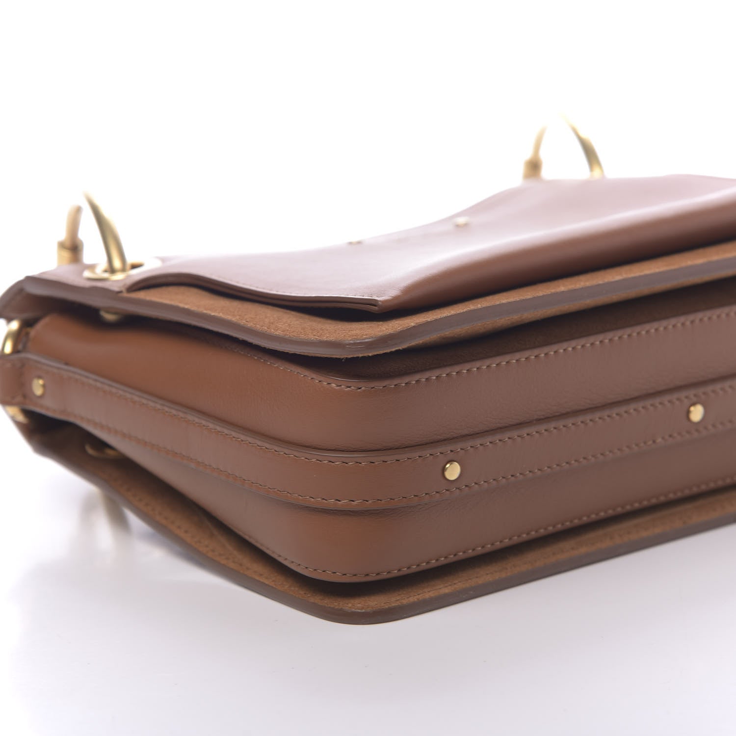 Chloe Calfskin Suede Small Roy Bag Caramel 6 of 8