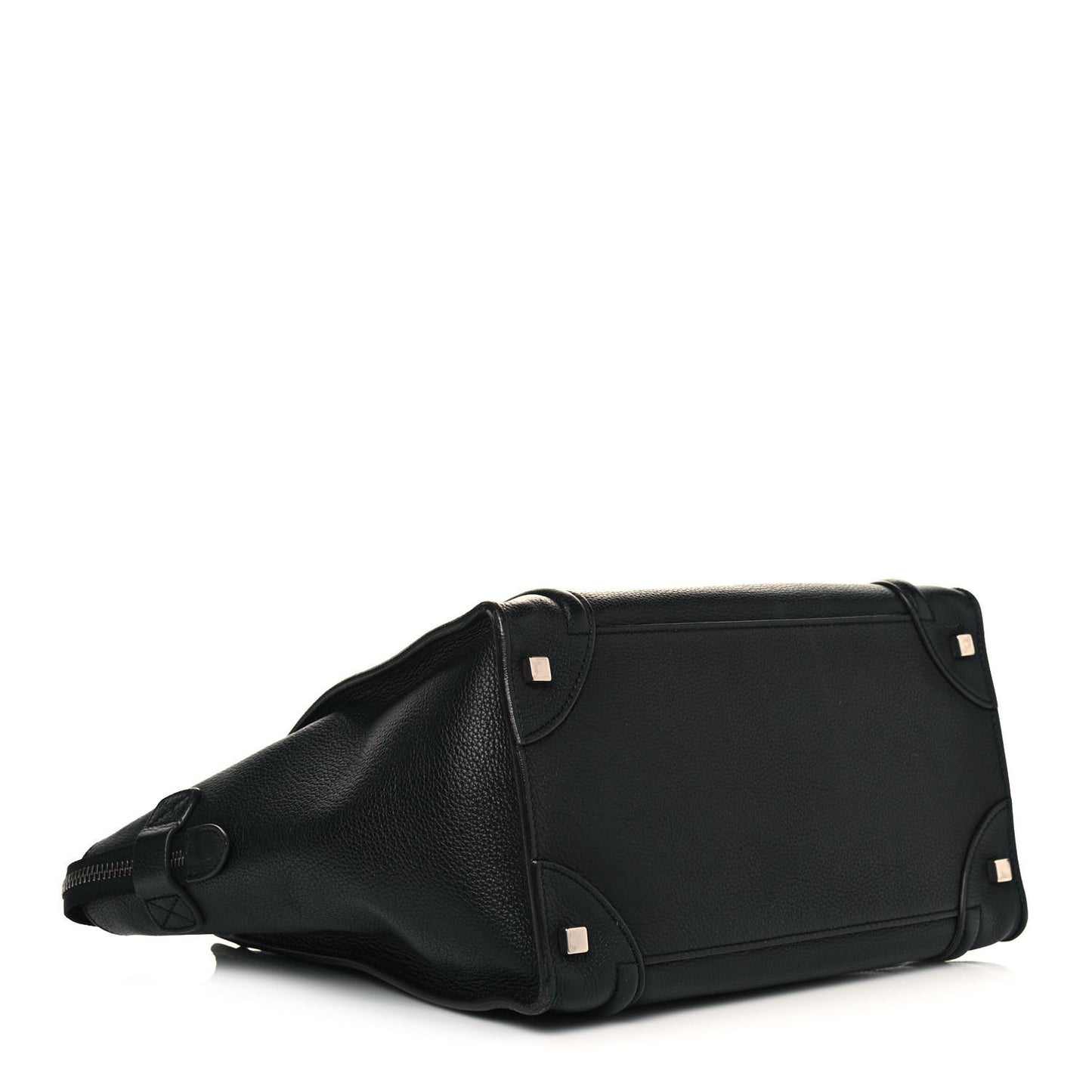 Drummed Calfskin Mini Luggage Black