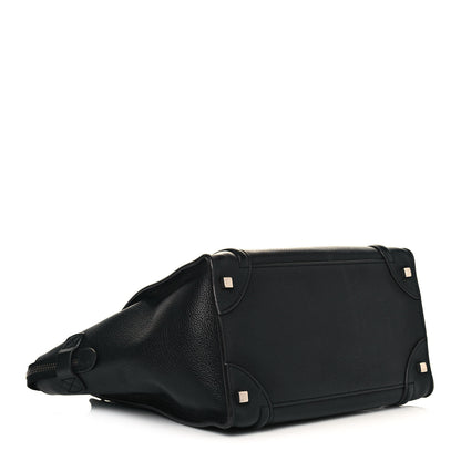 Celine Drummed Calfskin Mini Luggage Black 4 of 13