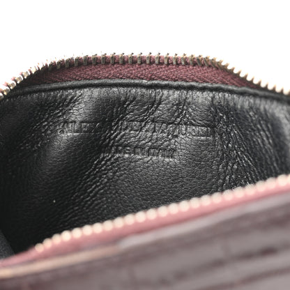 Alexander McQueen Calfskin Crocodile Embossed Card Holder Wallet Burgundy 6 of 9