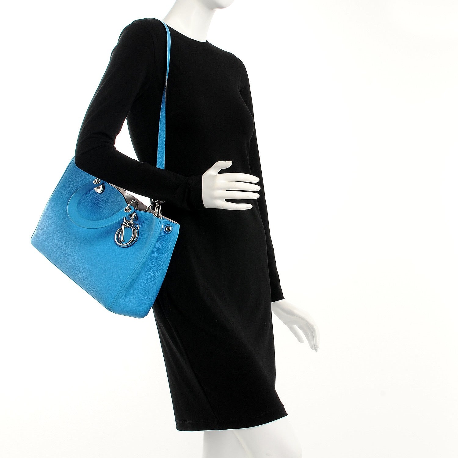 Christian Dior Bullcalf Medium Diorissimo Tote Bleu Nosy 2 of 11