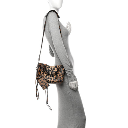 Balenciaga Smooth Calfskin Leopard Print Classic Silver Hardware Mini City Beige 2 of 10