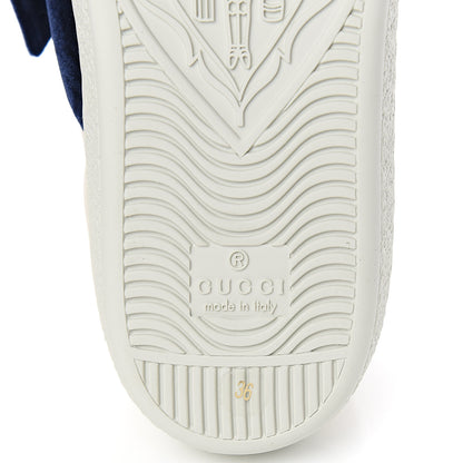 Gucci Calfskin Velvet Womens Bow Ace Sneakers 36 White 6 of 10
