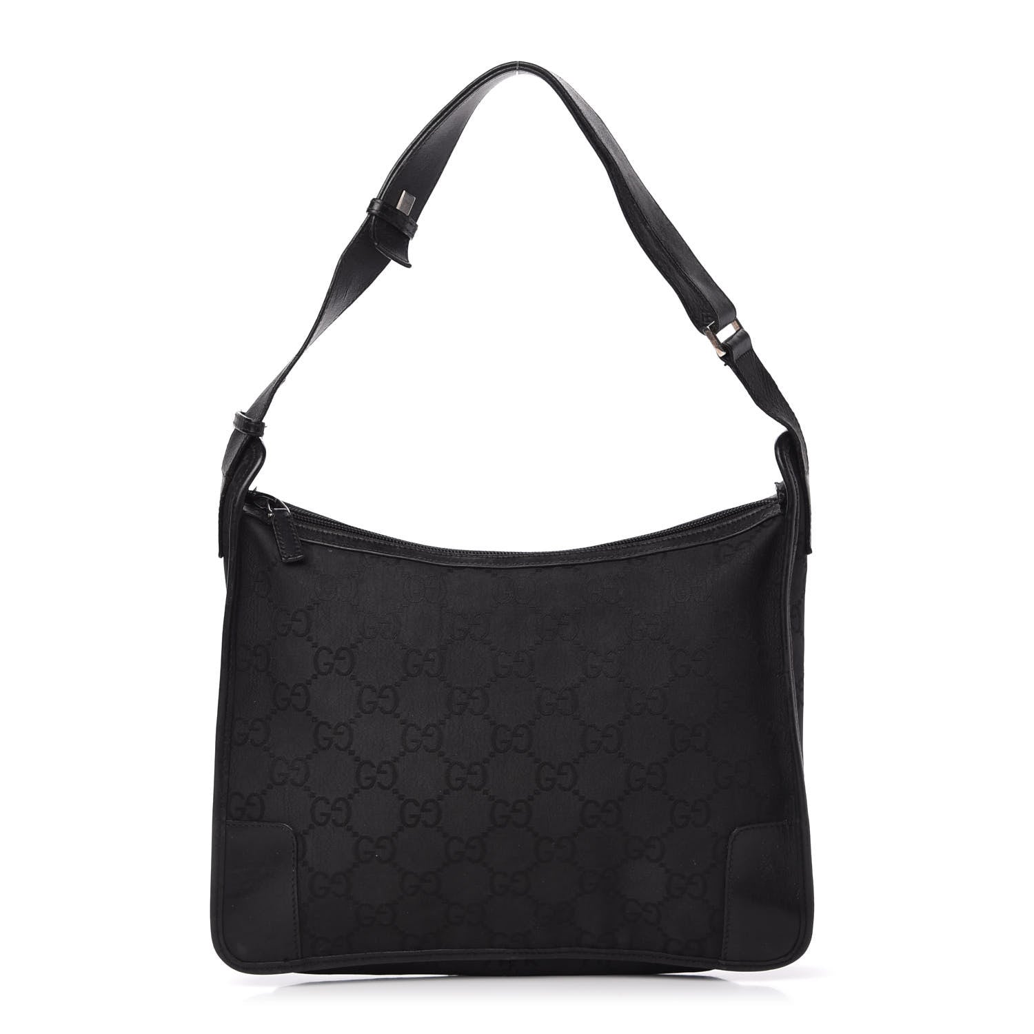 Gucci Nylon Monogram Shoulder Bag Black 1 of 13