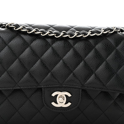 Chanel Caviar Quilted Medium Double Flap Black 8 of 13