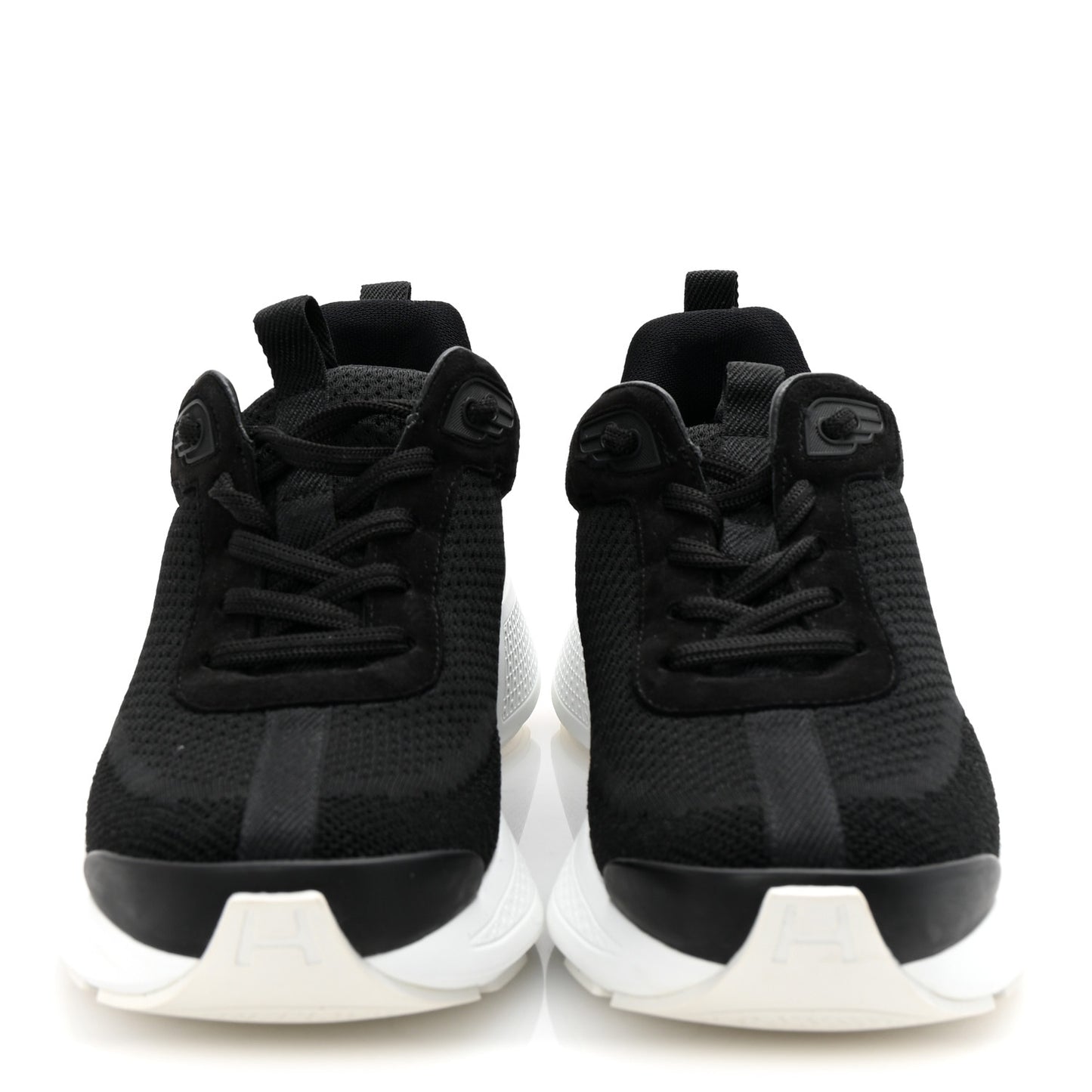 Technical Knit Suede Heros Sneakers 38 Black