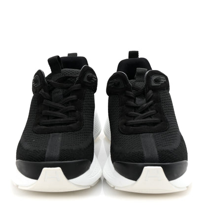 Hermes Technical Knit Suede Heros Sneakers 38 Black 3 of 9
