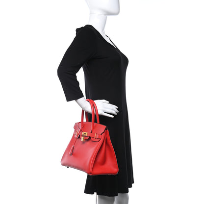 Hermes Epsom Birkin 30 Rouge De Coeur 2 of 11