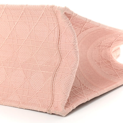 Christian Dior Canvas Embroidered Cannage Medium Book Tote Bois De Rose 10 of 13