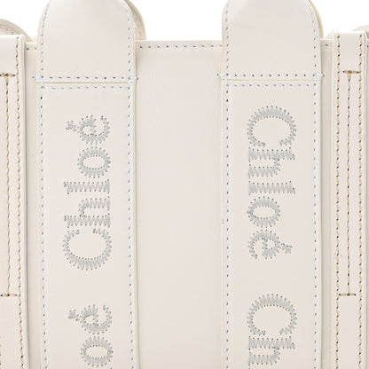 Chloe Calfskin Mini Woody Ribbon Tote White 8 of 10