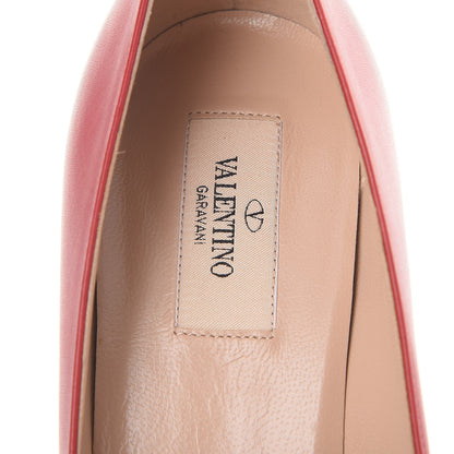 Valentino Garavani Calfskin Rockstud Platform Pumps 39 Red 9 of 12