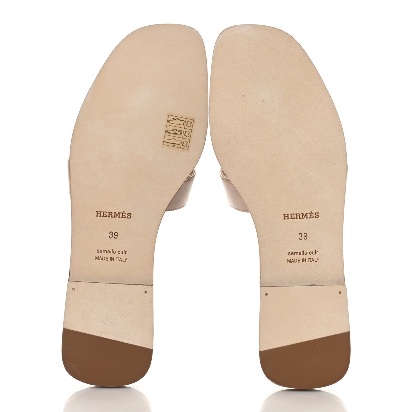 Box Calfskin Oran Sandals 39 Bois De Santal